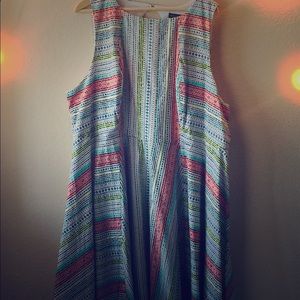 Patterned Sleeveless Dress (Never Worn)